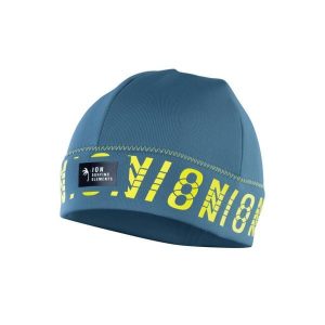 Czapka neoprenowa do sportów wodnych ION Logo Beanie. Niebieskie czapki ION, bez wzorów, z neoprenu, sportowe. Za 144,20 zł.