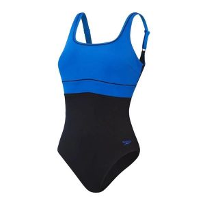 Damski kostium kąpielowy 1-częściowy Speedo Eco Contoureclipse. Czarne stroje jednoczęściowe Speedo, bez wzorów. Za 299,00 zł.
