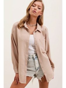 Bigdart Koszula w kolorze beżowym rozmiar: 36. Brązowe koszule Bigdart, bez wzorów, bez kołnierzyka, bez ramiączek. Za 52,67 zł.