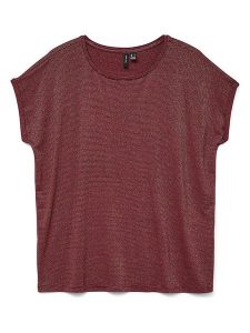 Vero Moda Koszulka w kolorze bordowym rozmiar: M. Czerwone bluzki Vero Moda, m, bez wzorów, bez kołnierzyka, bez ramiączek. Za 61,46 zł.