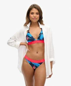 Superdry Figi bikini Logo Classic — Modelujące dopasowanie. Niebieskie figi Superdry, bez wzorów, z elastanu. Za 193,60 zł.