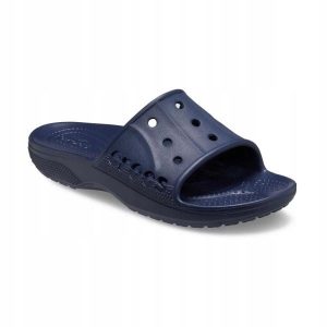 Klapki Dla Dorosłych Crocs Baya II Slide. Białe klapki Crocs, bez wzorów, z materiału, bez obcasa. Za 99,99 zł.