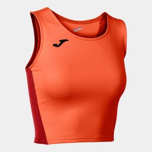 Tank top do biegania damski Joma R-Winner Crop top. Brązowe topy JOMA, xl, bez wzorów, sportowe, bez kołnierzyka, bez ramiączek. Za 104,25 zł.