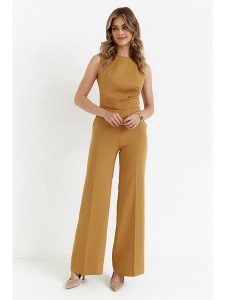Stylove Kombinezon w kolorze musztardowym rozmiar: S. Żółte kombinezony Stylove, s, bez wzorów, bez kołnierzyka, bez ramiączek. Za 193,24 zł.