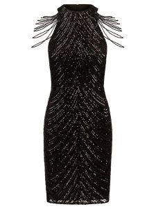 APART Sukienka w kolorze czarnym rozmiar: 42. Czarne sukienki Apart, bez wzorów, bez kołnierzyka, bez ramiączek, mini. Za 480,90 zł.