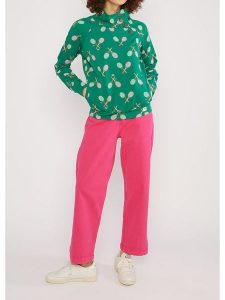 Blutsgeschwister Bluza "Oh So Nettkiss" w kolorze zielonym rozmiar: XL. Zielone bluzy Blutsgeschwister, xl, bez wzorów, z bawełny, bez kaptura. Za 157,73 zł.