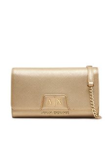 Armani Exchange Torebka XW000358 AF26570 F1020 Złoty. Żółte torebki klasyczne Armani Exchange, bez wzorów, ze skóry, bez dodatków. Za 429,99 zł.
