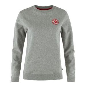 Bluza damska Fjällräven 1960 Logo Badge Sweater. Szare bluzy Fjällräven, xs, bez wzorów, z bawełny, bez kaptura. Za 389,99 zł.