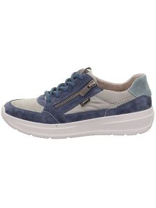 Legero Skórzane sneakersy "Sprinter" w kolorze niebiesko-beżowym rozmiar: 42. Brązowe trampki Legero, bez wzorów, bez zapięcia. Za 340,45 zł.