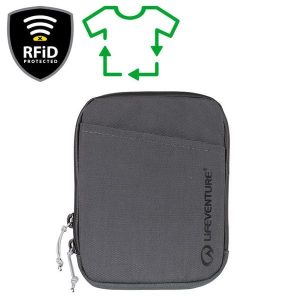 Kompaktowa torba podróżna Lifeventure RFID 155×120×20 mm. Szare torby podróżne i sportowe Lifeventure, bez wzorów, na ramię. Za 102,80 zł.