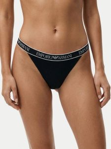 Emporio Armani Underwear Komplet stringów EW000405 AF19026 MC005 Czarny. Czarne komplety bielizny Emporio Armani Underwear, bez wzorów, z bawełny. Za 209,99 zł.