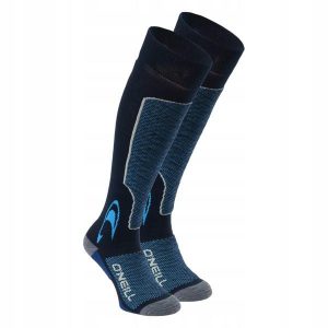 Skarpety narciarskie O'neill 201061007. Niebieskie skarpetki O'Neill, bez wzorów, z wełny. W wyprzedaży za 59,99 zł.