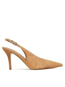 Guess Szpilki FLPPRI SUE05 Brązowy. Brązowe szpilki Guess, z aplikacjami, ze skóry, bez obcasa. Za 639,99 zł.