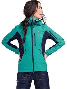 Schöffel Spodnie funkcyjne "Matrei L" w kolorze turkusowym rozmiar: 38. Niebieskie spodnie dresowe Schöffel, l, bez wzorów, outdoorowe. Za 209,33 zł.