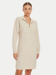 ONLY Sukienka dzianinowa Tokyo 15335831 Beżowy Relaxed Fit. Brązowe kombinezony ONLY, m, bez wzorów, z dzianiny, bez kołnierzyka, bez ramiączek. Za 99,99 zł.