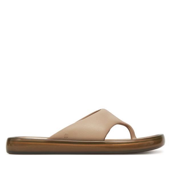 Japonki Melissa. Brązowe klapki Melissa, bez wzorów, bez obcasa. Za 229,99 zł.