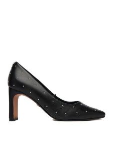 Nine West Czółenka CEO-LP806187-1B Czarny. Czarne czółenka Nine West, bez wzorów, ze skóry, bez obcasa, bez zapięcia. Za 249,99 zł.