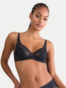 Triumph Biustonosz z fiszbiną Amourette Graphic 10229007 Czarny. Czarne biustonosze Triumph, bez wzorów, z syntetyku. Za 189,99 zł.