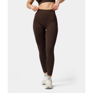 Legginsy bezszwowe push-up Carpatree Elite brązowe. Brązowe legginsy Carpatree, bez wzorów, z elastanu, z podwyższonym stanem. W wyprzedaży za 169,99 zł.