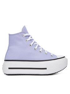 Converse Trampki Chuck Taylor All Star Lift Double Stack A15206C Fioletowy. Fioletowe trampki Converse, bez wzorów, z materiału, bez zapięcia. Za 289,99 zł.