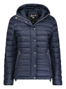 Geographical Norway Kurtka pikowana "Bubulle" w kolorze granatowym rozmiar: XXL. Niebieskie kurtki Geographical Norway, xxl, bez wzorów, bez kaptura. Za 136,78 zł.