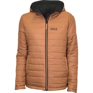 Damska kurtka dwustronna Pro-X Elements Heike. Brązowe kurtki PRO-X ELEMENTS, bez wzorów, bez kaptura. Za 530,00 zł.