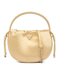 Guess Torebka Elsie Mini HWSR96 50750 Złoty. Żółte torebki klasyczne Guess, z aplikacjami, z materiału, bez dodatków. Za 589,99 zł.