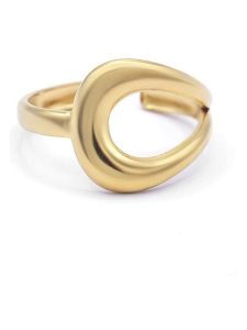 MOODE Pierścionek "Louna" rozmiar: onesize. Żółte pierścionki MOODE, ze stali. Za 91,99 zł.