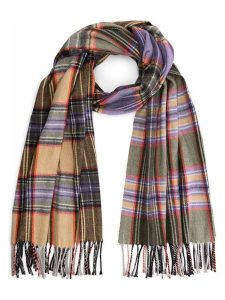 TRAVELIN' Szal w kolorze beżowo-fioletowo-oliwkowym rozmiar: onesize. Brązowe szaliki Travelin', bez wzorów, z materiału. Za 108,99 zł.