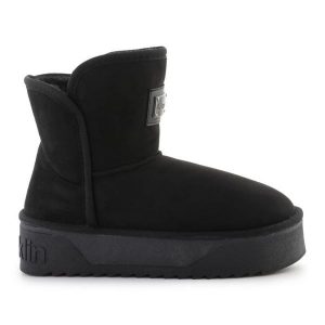 Buty D.Franklin Nordic V.2 Basic Low 371004 czarne. Czarne botki bez wzorów, bez obcasa, bez zapięcia. Za 380,97 zł.