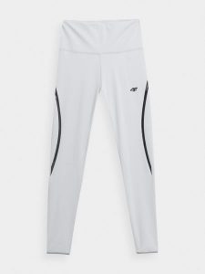 4F Legginsy do biegania szybkoschnące damskie XS. Szare legginsy 4f, bez wzorów, z podwyższonym stanem. Za 169,99 zł.