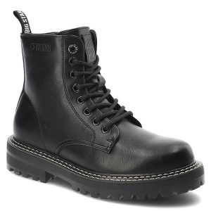 Czarne Glany Big Star Damskie Modne Buty Jesienne. Czarne botki Big Star, ze skóry ekologicznej, bez obcasa, bez zapięcia. Za 289,00 zł.