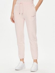 Tommy Hilfiger Spodnie dresowe 1985 WW0WW38690 Różowy Tapered Fit. Czerwone spodnie dresowe TOMMY HILFIGER, xl, bez wzorów, z bawełny. Za 449,99 zł.
