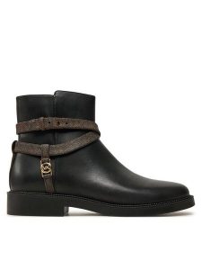 MICHAEL Michael Kors Botki 40F4ABME7L Czarny. Czarne botki MICHAEL Michael Kors, bez wzorów, ze skóry, bez obcasa, na płaskiej podeszwie, bez zapięcia. Za 599,99 zł.