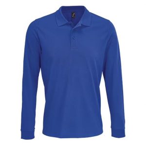 Koszulka Polo Z Długim Rękawem Dla Dorosłych Unisex Polycotton. Niebieskie bluzki SOL'S, l, bez wzorów, casualowe, bez kołnierzyka, bez ramiączek. Za 84,99 zł.