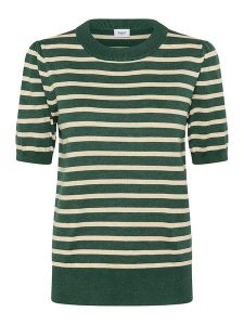 SAINT TROPEZ Koszulka dzianinowa w kolorze zielonym rozmiar: M. Zielone bluzki Saint Tropez, m, bez wzorów, z dzianiny, bez kołnierzyka, bez ramiączek. Za 116,95 zł.