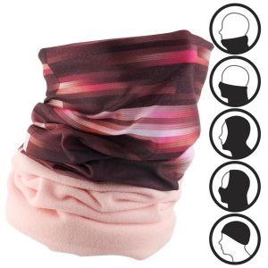 Komin narciarski dla dorosłych Wedze Hug. Czerwone szaliki WED'ZE, na zimę, bez wzorów, z dżerseju. Za 24,99 zł.