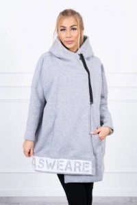 Bluza ocieplana z suwakiem szara. Szare bluzy KESI, l, bez wzorów, z bawełny, bez kaptura. Za 278,10 zł.