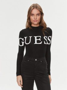 Guess Body Giulia V4RP09 K68D2 Czarny Slim Fit. Czarne body i gorsety Guess, z aplikacjami, z wiskozy. Za 129,99 zł.