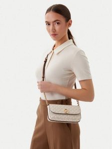 MICHAEL Michael Kors Torebka Nolita 32S6GY5C5B Écru. Białe torebki klasyczne MICHAEL Michael Kors, bez wzorów, ze skóry, bez dodatków. Za 631,99 zł.