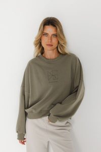 BLUZA JESS OLIWKA One size - Flawless. Bluzy Flawless, s, bez wzorów, bez kaptura. Za 286,45 zł.