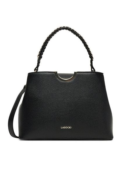 Lasocki Torebka C-LSK-M-004-08 Czarny. Czarne torebki klasyczne Lasocki, bez wzorów, z materiału, bez dodatków. Za 199,99 zł.