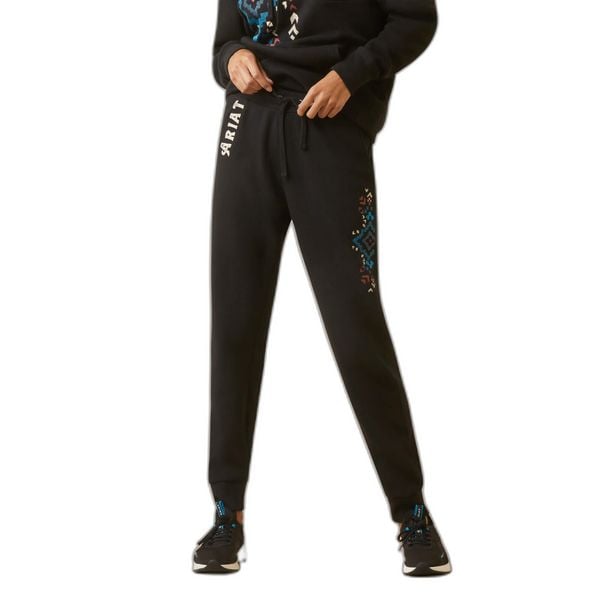 Damskie spodnie dresowe Ariat Real. Czarne spodnie dresowe ARIAT, bez wzorów, z dresówki. Za 277,50 zł.