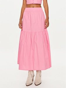 Vero Moda Spódnica trapezowa Charlotte 10303657 Różowy Regular Fit. Czerwone spódnice Vero Moda, s, bez wzorów, z bawełny. Za 169,99 zł.
