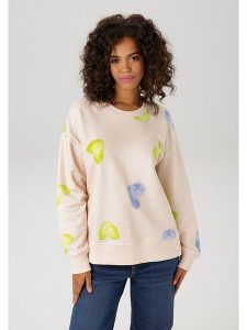 Aniston Bluza w kolorze beżowym rozmiar: 40. Brązowe bluzy Aniston, bez wzorów, z bawełny, bez kaptura. Za 70,24 zł.