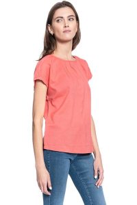 BLUZKA DAMSKA MUSTANG Elsa Summer Top 1009466 8204. Bluzki Mustang, s, bez wzorów, bez kołnierzyka, bez ramiączek. W wyprzedaży za 39,99 zł.