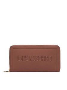 LOVE MOSCHINO Portfel Signature Love JC5500PP1PLE0200 Brązowy. Brązowe portfele LOVE MOSCHINO, bez wzorów, ze skóry. Za 459,99 zł.
