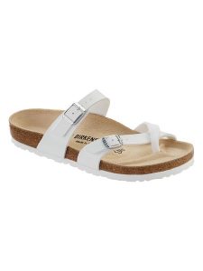 Birkenstock Japonki "Mayari" w kolorze białym rozmiar: 41. Białe klapki Birkenstock, bez wzorów, z otwartym noskiem, bez obcasa. Za 336,01 zł.
