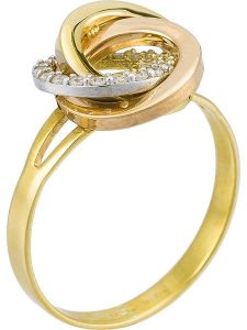 OR ÉCLAT Złoty pierścionek "Croisade" z cyrkoniami rozmiar: 54. Żółte pierścionki OR ÉCLAT, z cyrkonią, złote. Za 1 217,99 zł.