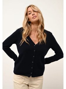 Just Cashmere Kaszmirowy kardigan "Norma" w kolorze granatowym rozmiar: S. Niebieskie kardigany Just Cashmere, z kaszmiru. Za 319,88 zł.